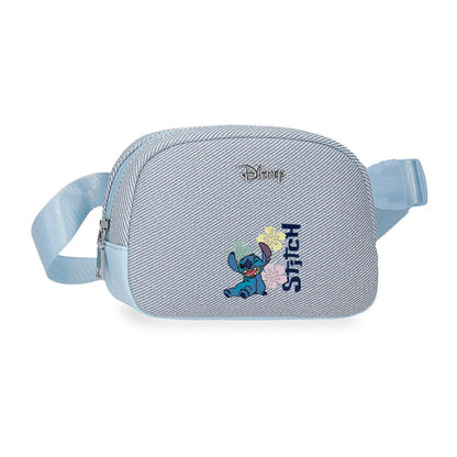 Riñonera azul efecto denim de Disney Stitch Tiki