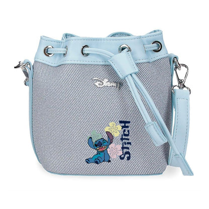Bolso saco Stitch Disney en PU efecto denim