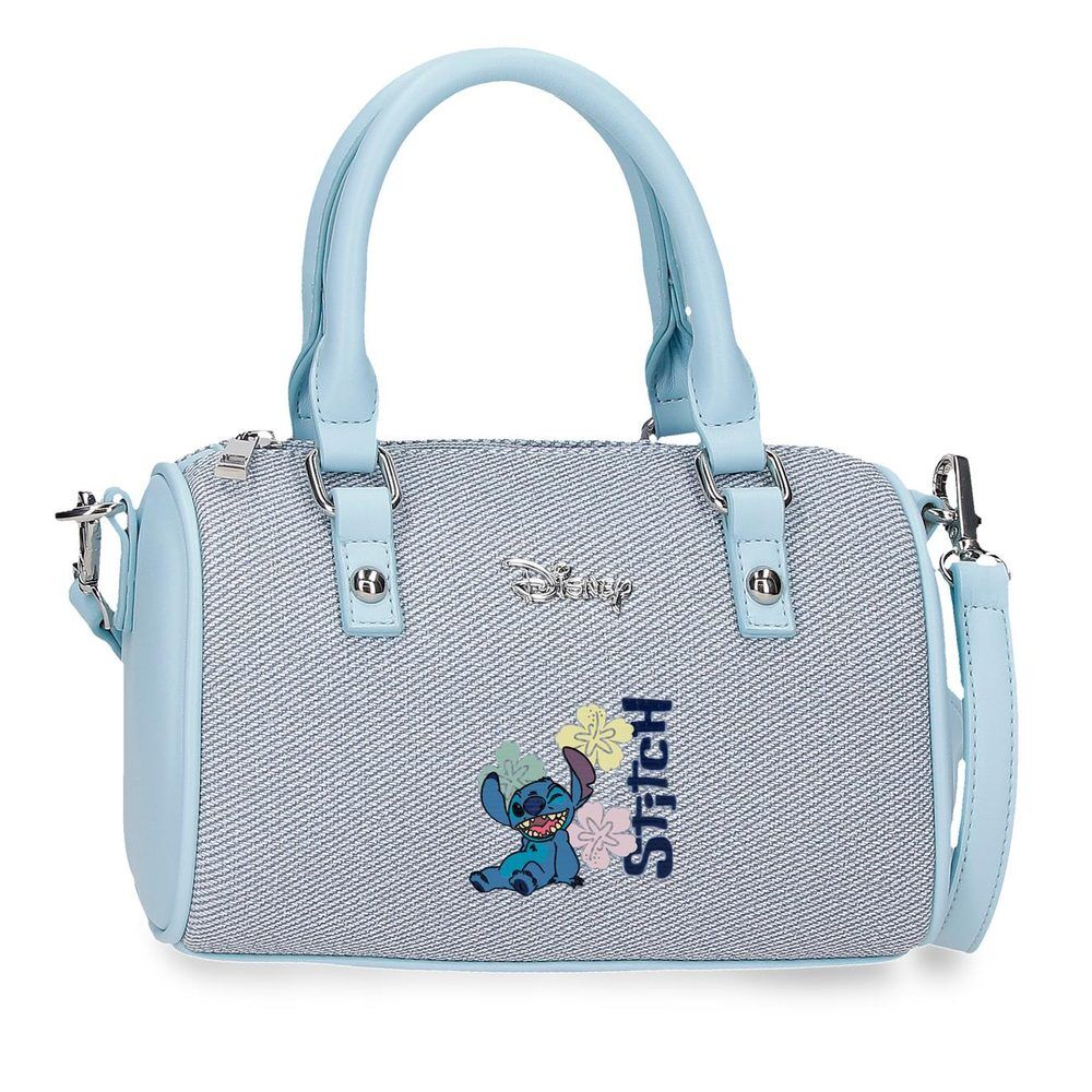 Bolso bowling azul claro de Stitch Disney con acabado efecto denim