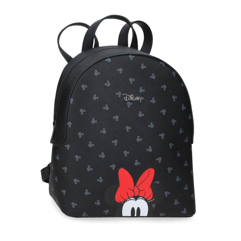 Mochila negra Bowlogue de Minnie Disney con lazo rojo