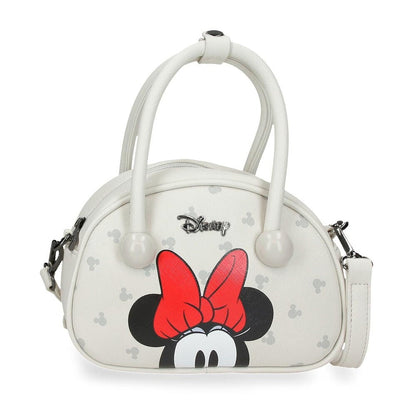 Bolso Bowlogue blanco de Minnie Disney con asas y correa