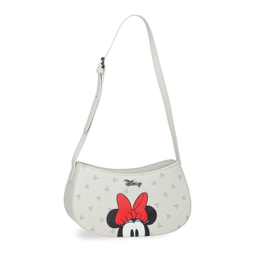 Bolso Bowlogue blanco de Minnie Disney con correa larga