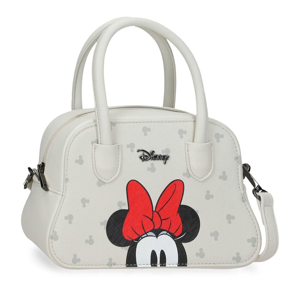 Bolso Bowlogue blanco roto de Minnie Disney con lazo rojo