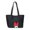 Bolso tote negro Bowlogue de Minnie Disney con lazo rojo