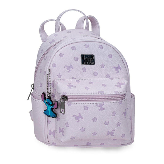 Mochila lila Bloom de Stitch Disney con bolsillo frontal
