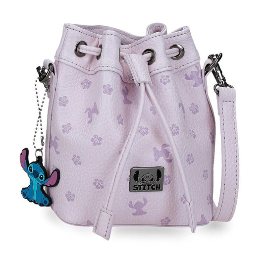 Bolso saco lila de Stitch Disney con bandolera