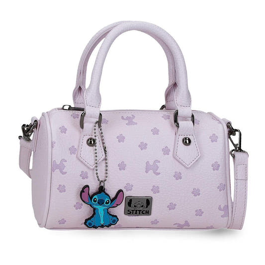 Bolso bowling lila Bloom Stitch de Disney con asas y correa lateral