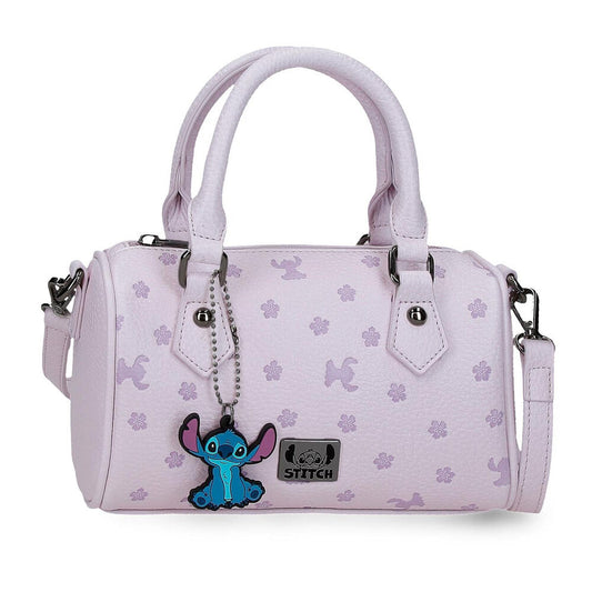 Bolso bowling lila Bloom Stitch de Disney con asas y correa lateral
