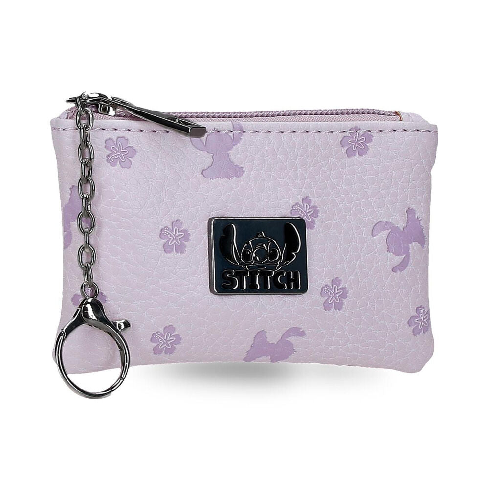 Monedero lila Bloom Stitch Disney con cremallera y anilla metálica - 2