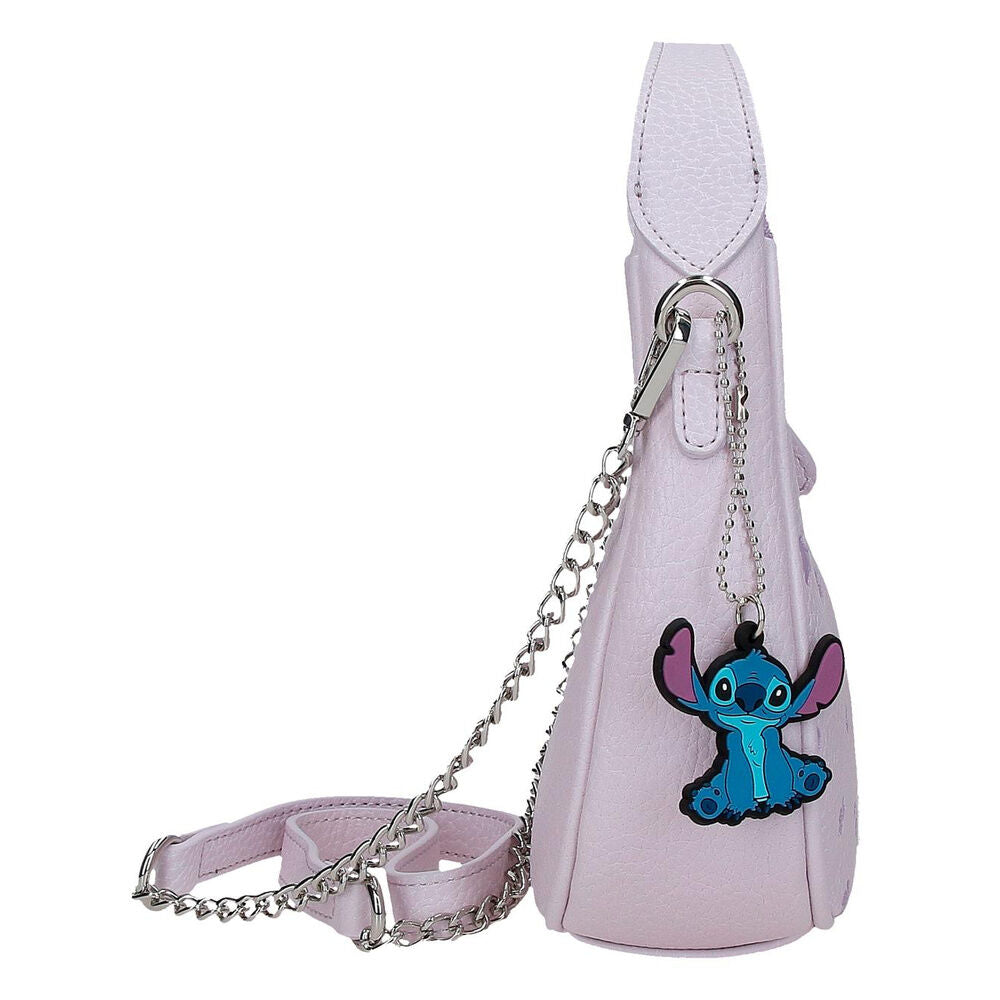 Bandolera lila Bloom de Stitch Disney con estampado floral y cadena - 2