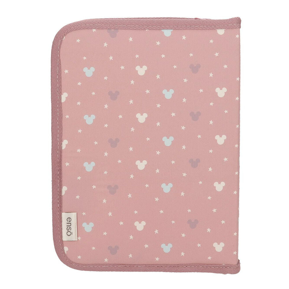 Portadocumentos rosa Luma con estampado de Mickey Mouse y estrellas - 3