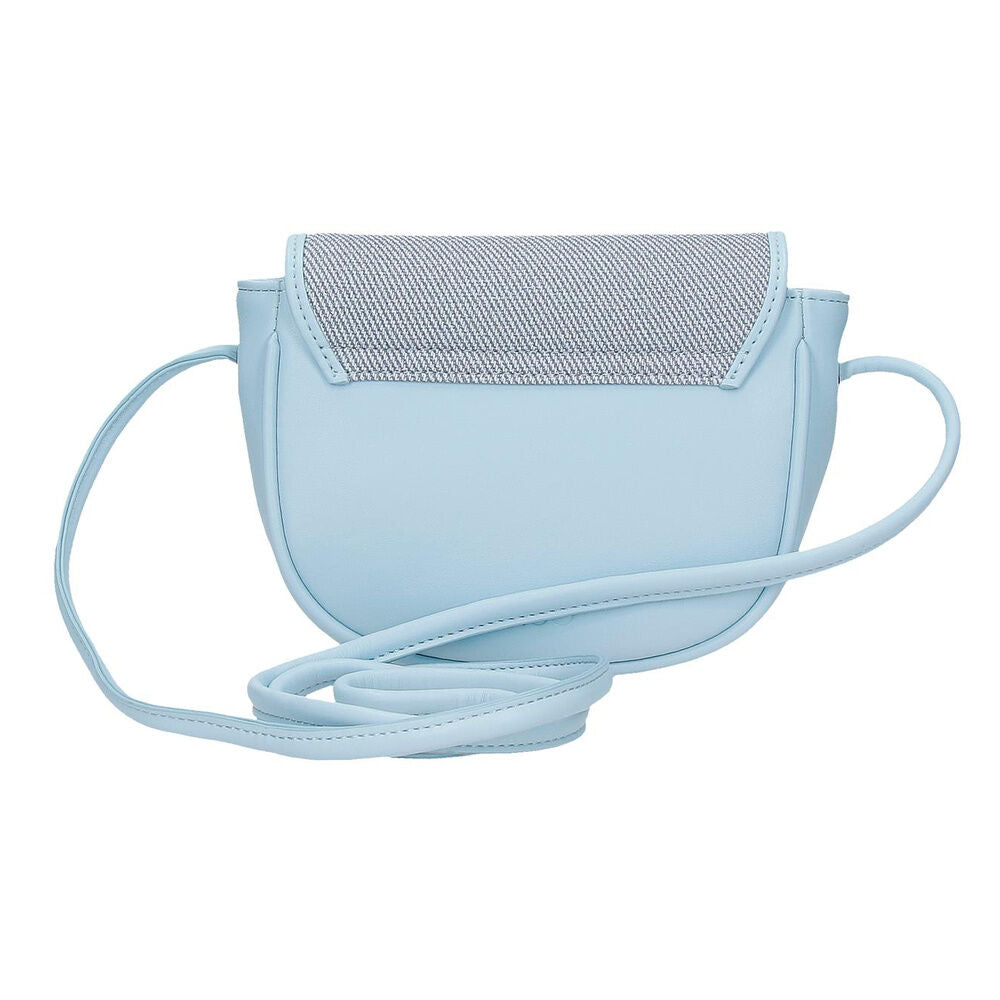 Bandolera azul claro de Stitch Disney con solapa y flores - 2