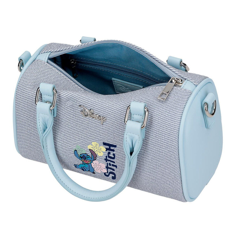 Bolso bowling azul claro de Stitch Disney con acabado efecto denim - 4