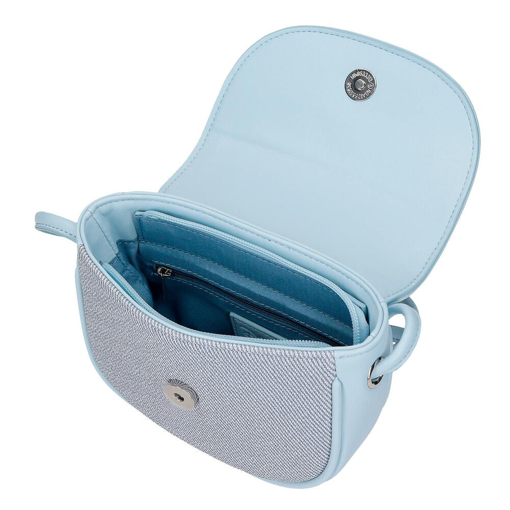 Bandolera azul claro de Stitch Disney con solapa y flores - 6