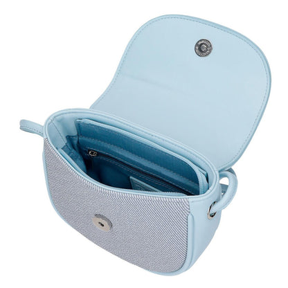 Bandolera azul claro de Stitch Disney con solapa y flores - 6