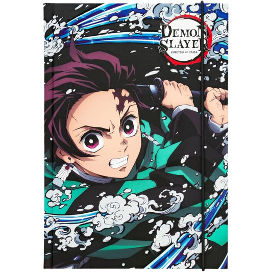 Cuaderno A5 de Tanjiro de Demon Slayer con banda elástica