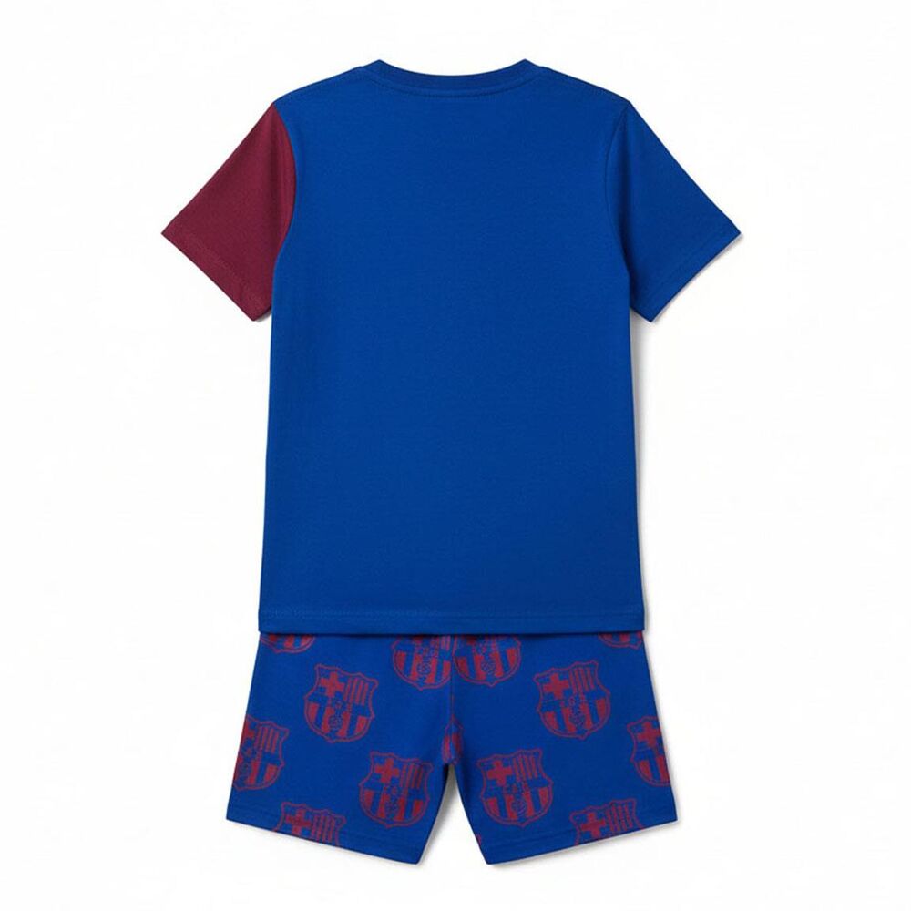 Pijama corto infantil del FC Barcelona azul y granate - 2
