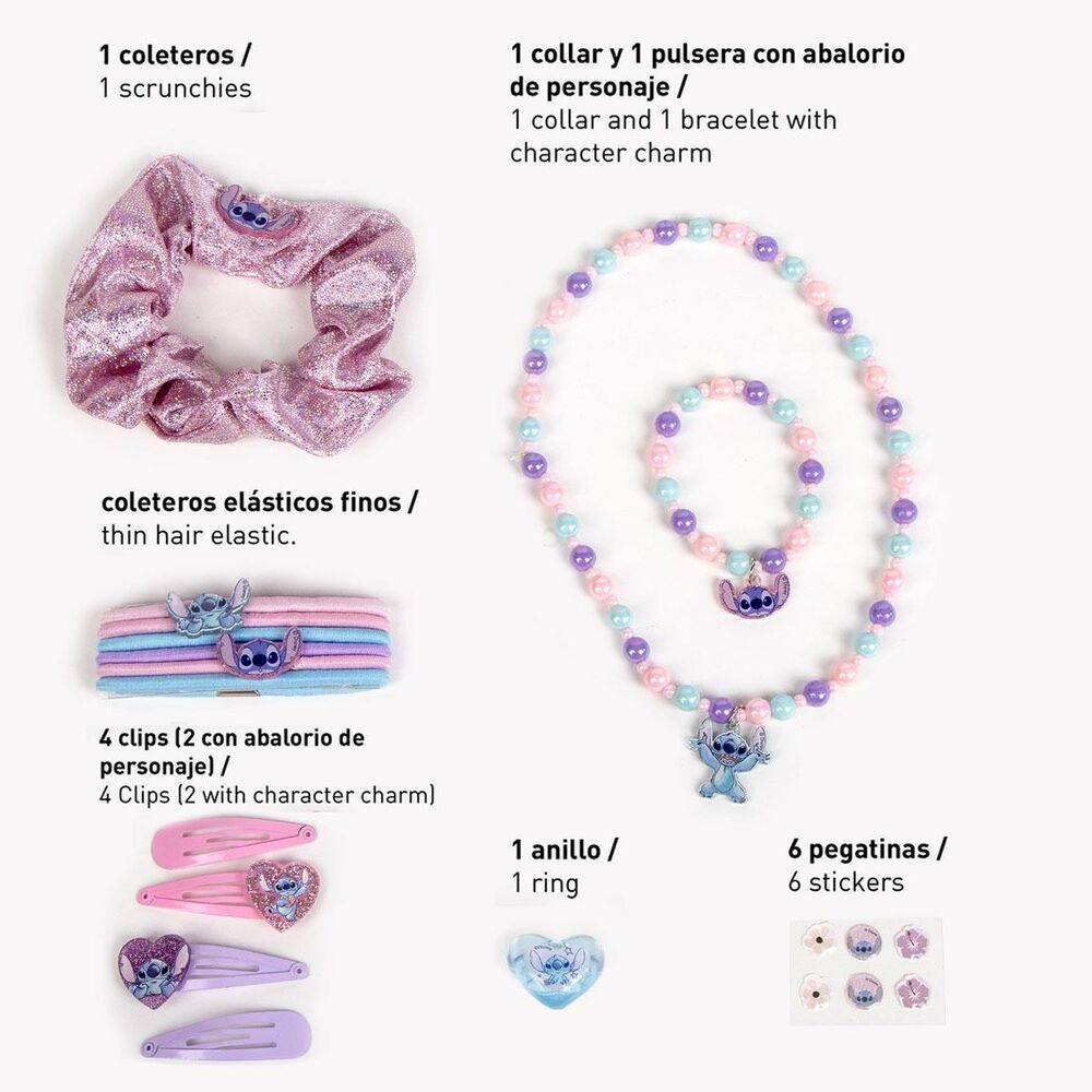 Set de accesorios para el cabello Stitch Disney de 15 piezas - 3