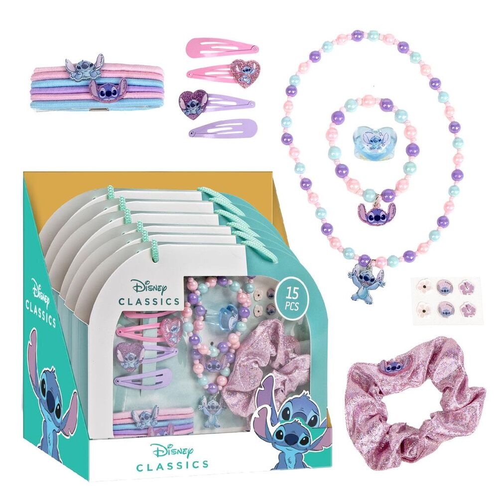 Set de accesorios para el cabello Stitch Disney de 15 piezas - 4