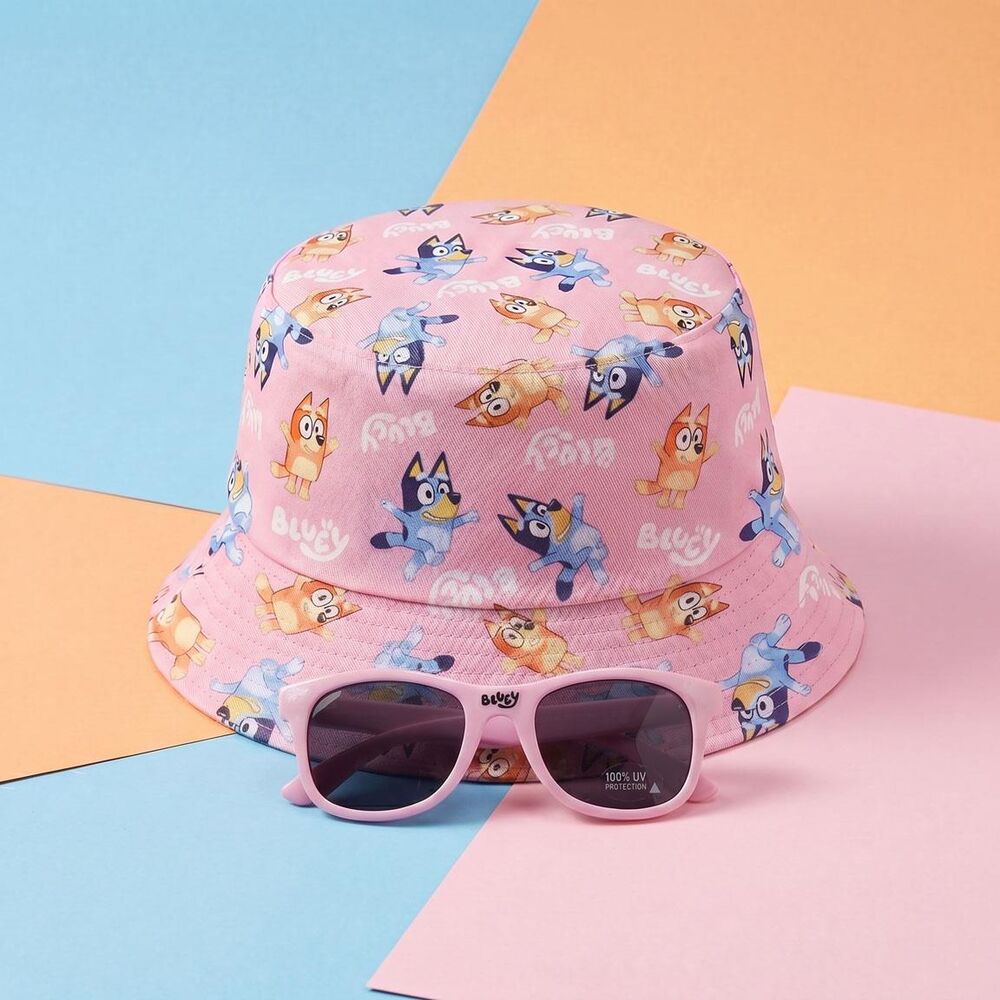 Gorro pescador rosa de Bluey con gafas de sol - 4