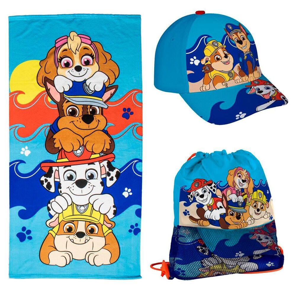 Set Paw Patrol con toalla, saco y gorra
