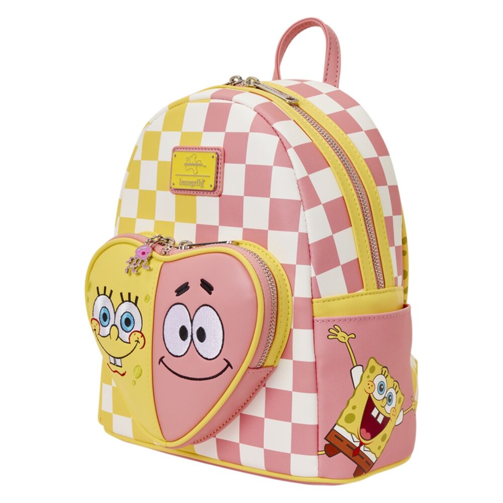 Mochila Loungefly de SpongeBob y Patrick Star a cuadros rosas y amarillos - 2