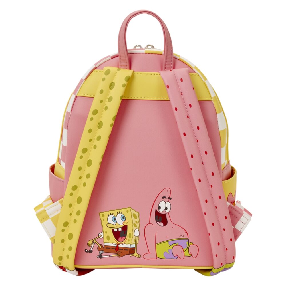 Mochila Loungefly de SpongeBob y Patrick Star a cuadros rosas y amarillos - 3