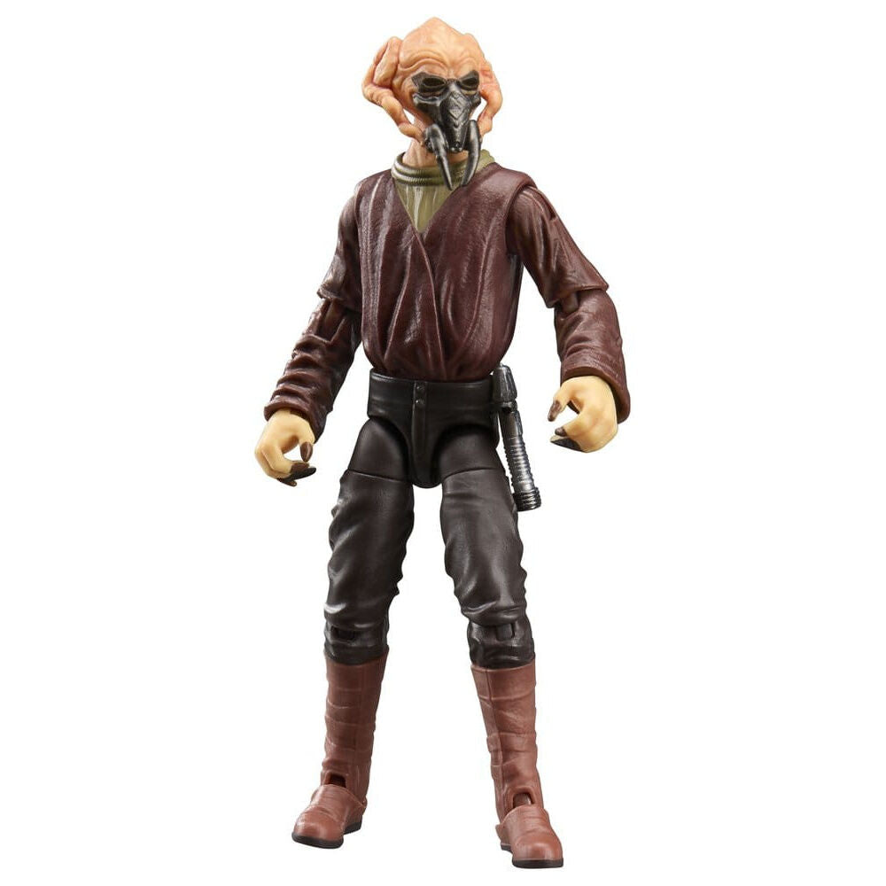 Figura Plo Koon de Star Wars con túnica marrón y sable láser azul - 3