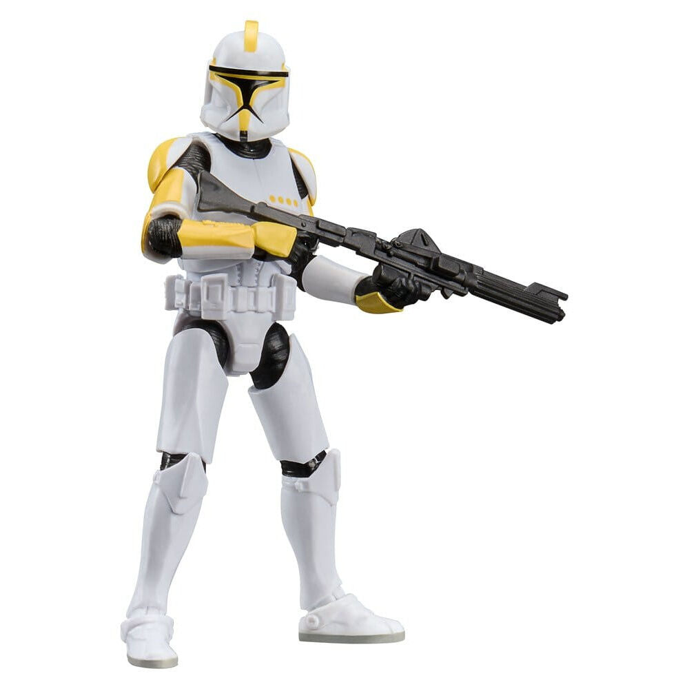 Figura Clone Commander Star Wars de 10 cm con armadura blanca y detalles amarillos - 3