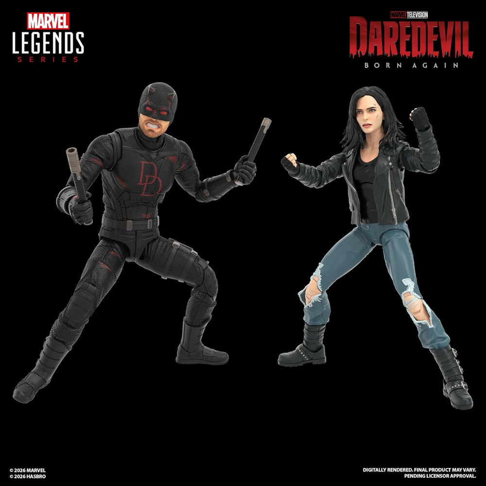 Figuras articuladas de Daredevil y Jessica Jones Marvel Legends con accesorios - 4