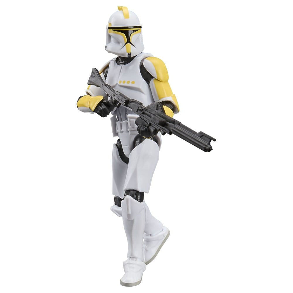 Figura Clone Commander Star Wars de 10 cm con armadura blanca y detalles amarillos - 4