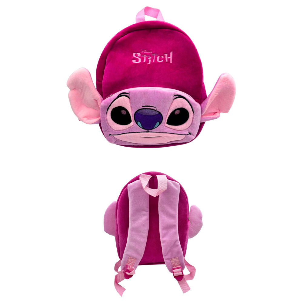 Mochila de peluche Stitch Disney fucsia de 30 cm - 2