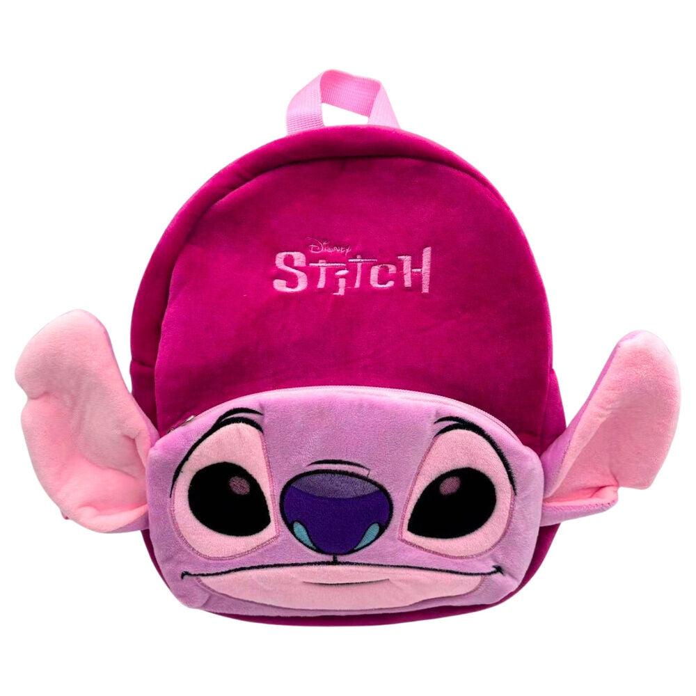Mochila de peluche Stitch Disney fucsia de 30 cm