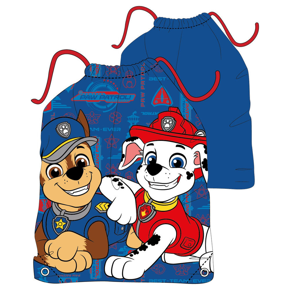 Saco azul Paw Patrol con Chase y Marshall