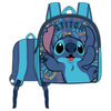 Mochila 3D azul de Disney Stitch con frontal de PVC