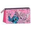 Portatodo rosa Disney de Stitch y Angel con cremallera