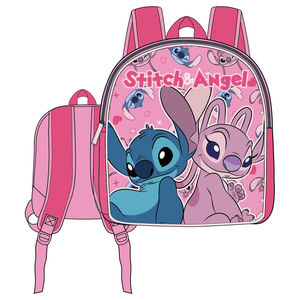 Mochila rosa de Disney con Stitch y Angel
