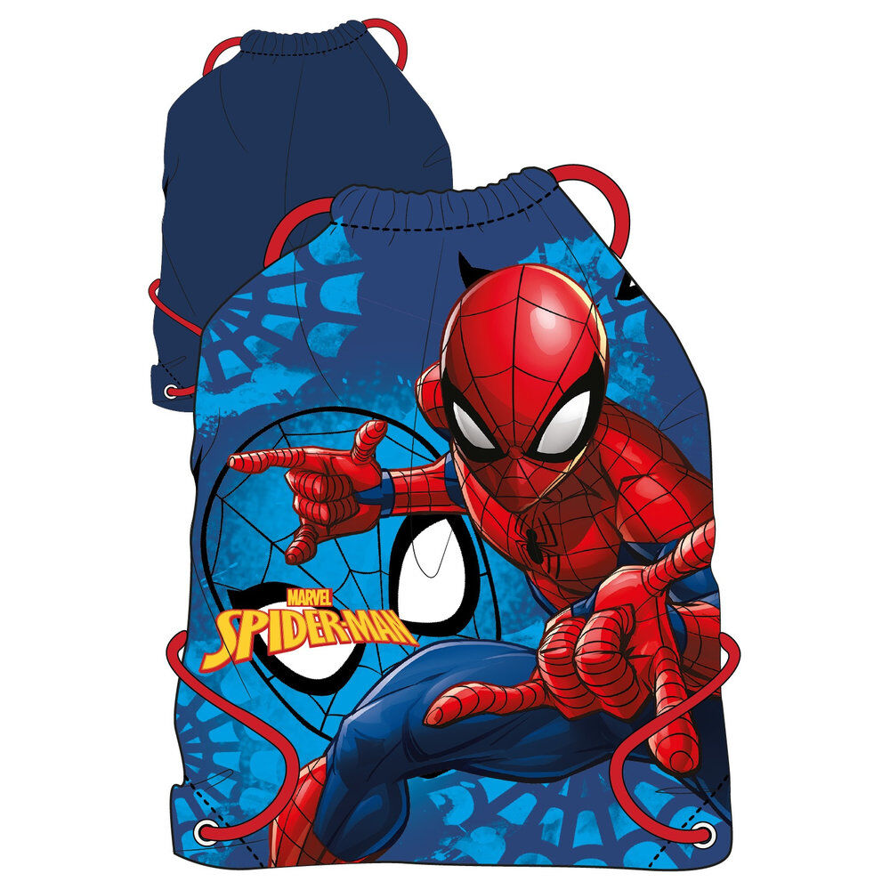 Saco Spider-Man de MARVEL azul con cierre de cordones