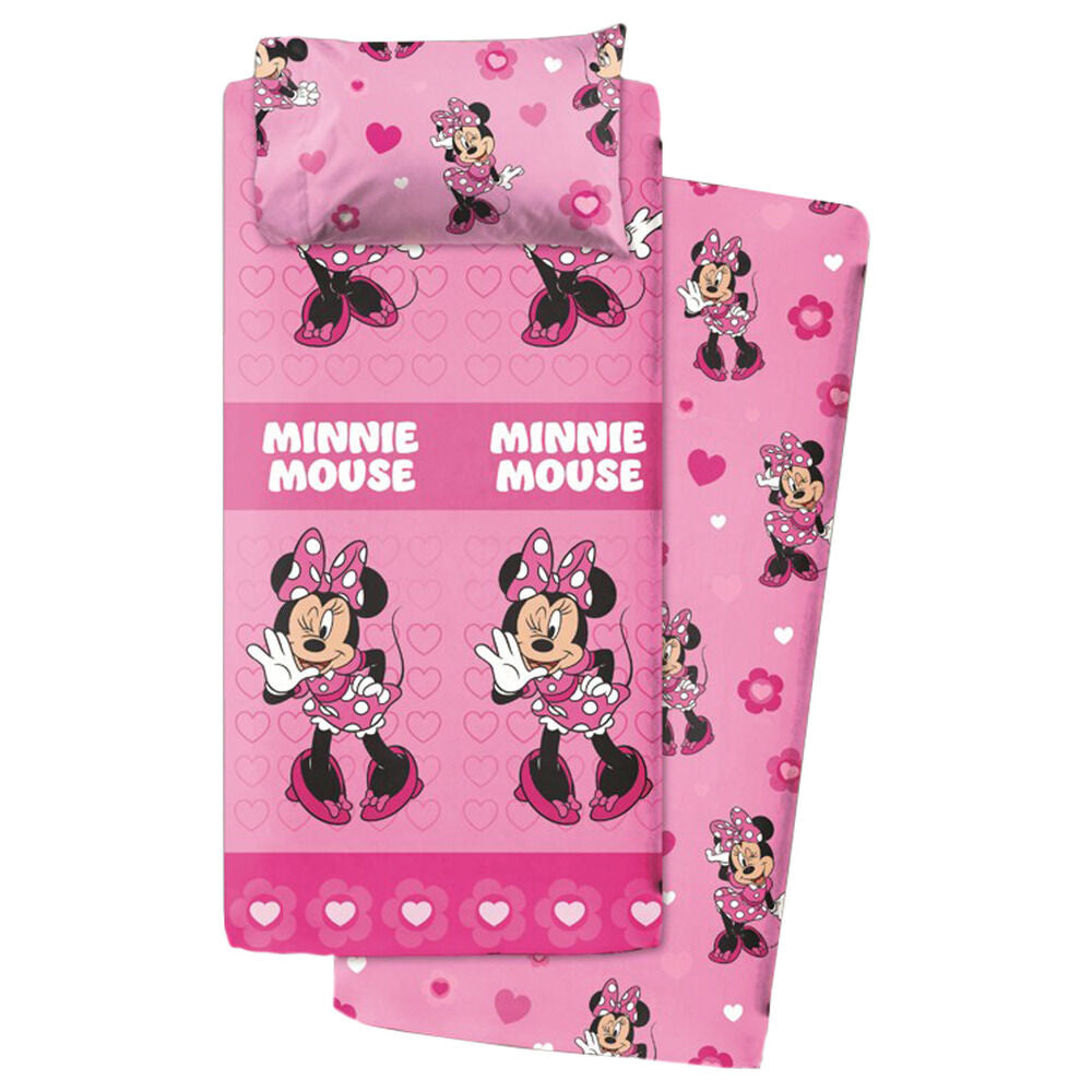 Juego de sábanas Disney Minnie Mouse rosa para cama de 105 cm
