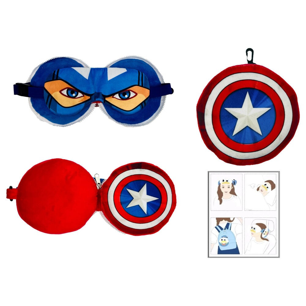 Cojín de viaje con antifaz de Los Vengadores Marvel