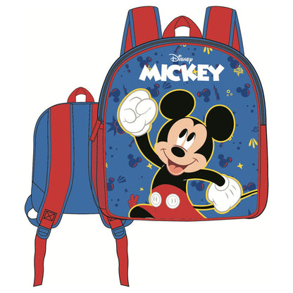 Mochila 3D azul y roja de Mickey Disney con frontal de PVC