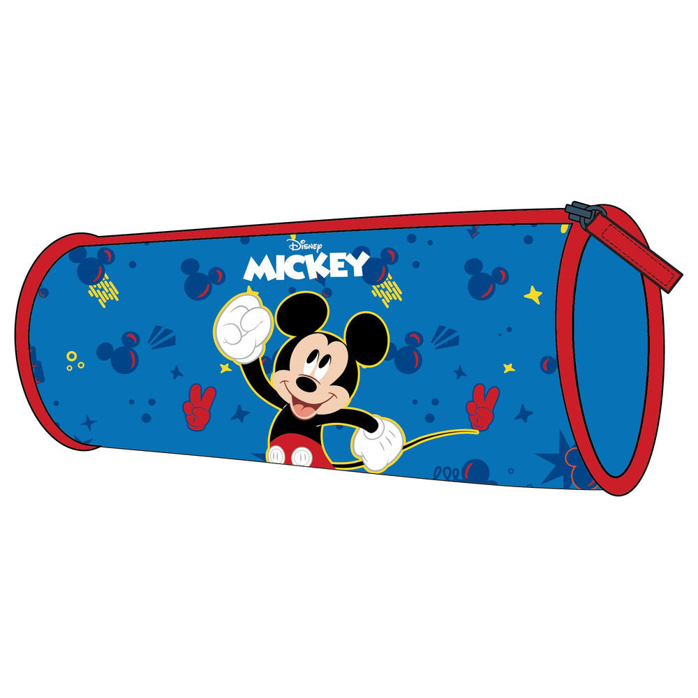 Portatodo azul de Mickey Disney con ribetes rojos