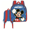Mochila Mickey Disney azul y roja de 25 cm