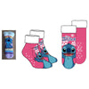 Calcetines Disney Stitch rosas y azules con interior Sherpa