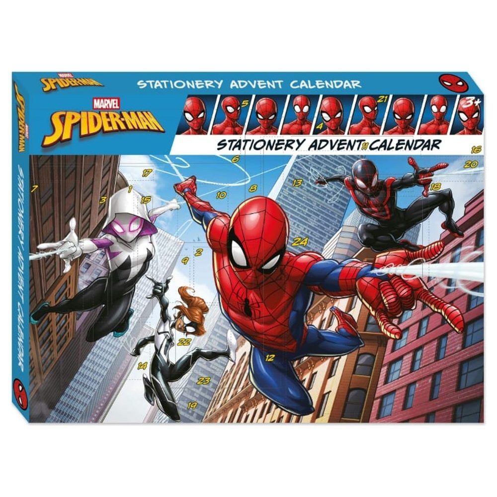 Calendario de Adviento de papelería Marvel Spider-Man con 24 casillas