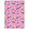 Manta rosa de Minnie Disney con estampado de personajes y motivos gráficos