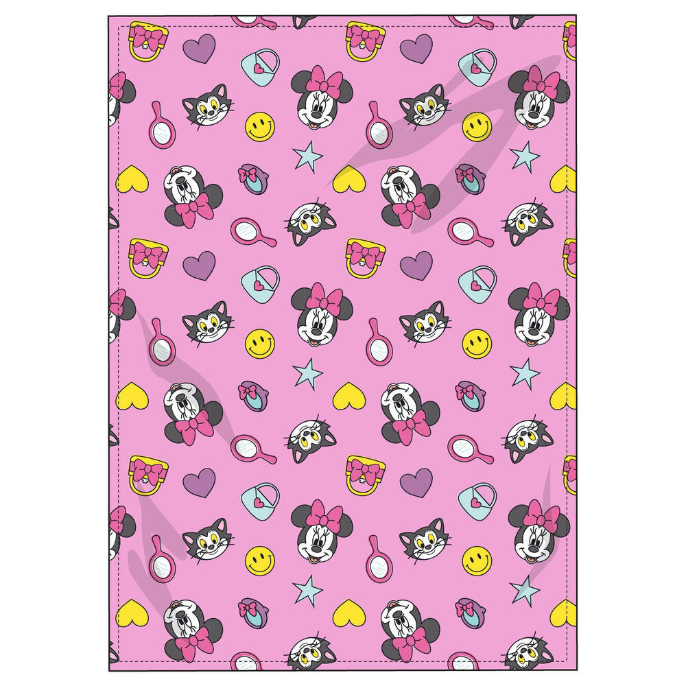 Manta rosa de Minnie Disney con estampado de personajes y motivos gráficos