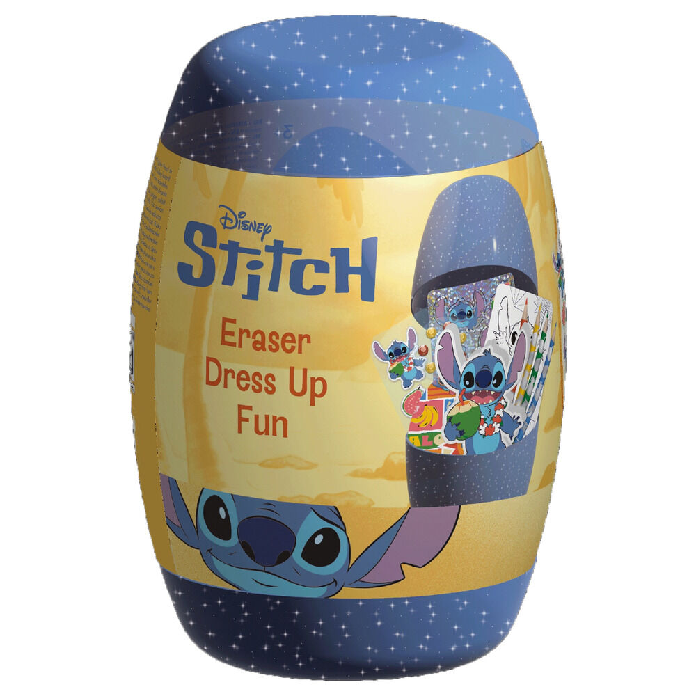Set sorpresa Stitch Disney con diseño azul y dorado