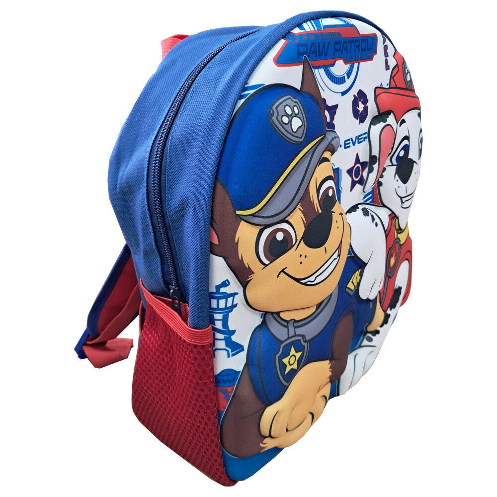 Mochila 3D Paw Patrol con Chase y Marshall en rojo y azul - 2