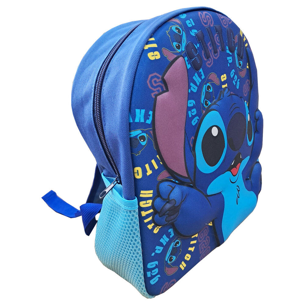 Mochila 3D azul de Disney Stitch con frontal de PVC - 2